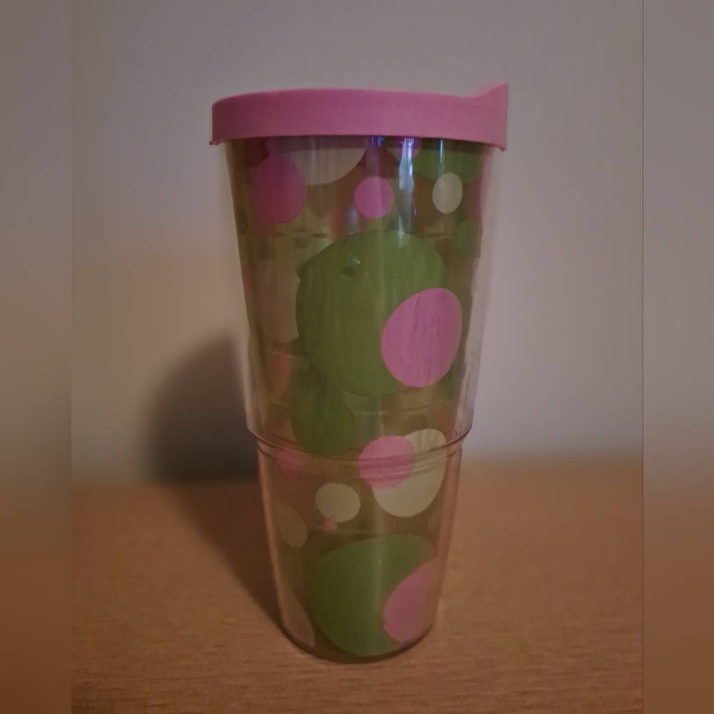 Tervis Pink and Green Polka Dot 12oz Tumbler
